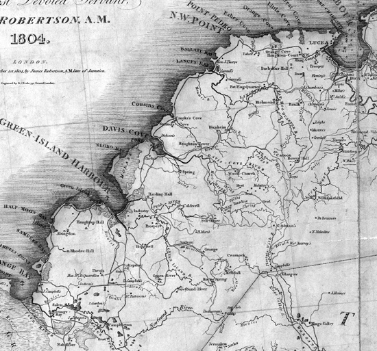 1804 Jamaica map
